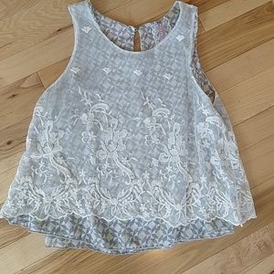 Anthropologie lace overlay tank